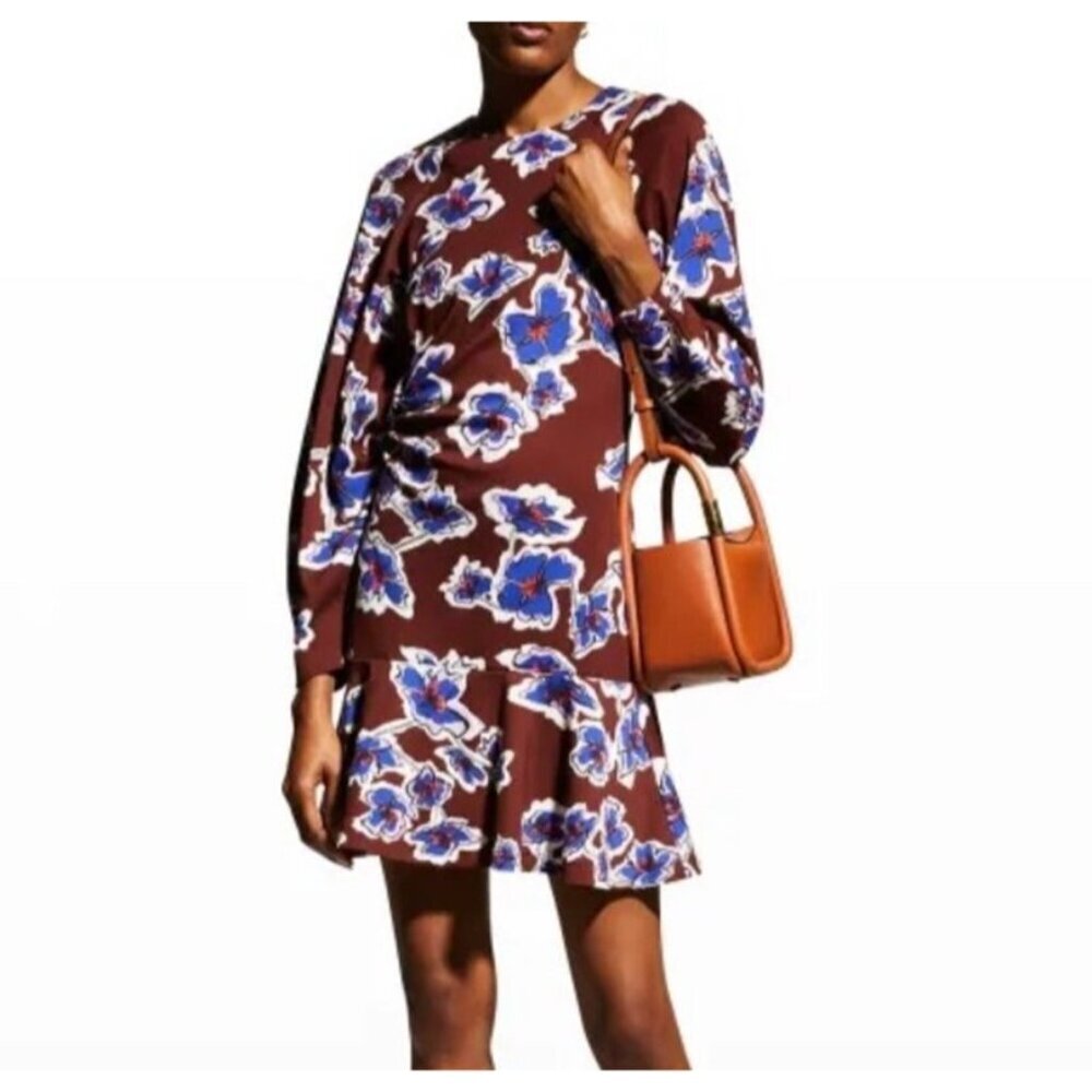 Tanya Taylor Noemie Dress Brown Floral Dress Size 4